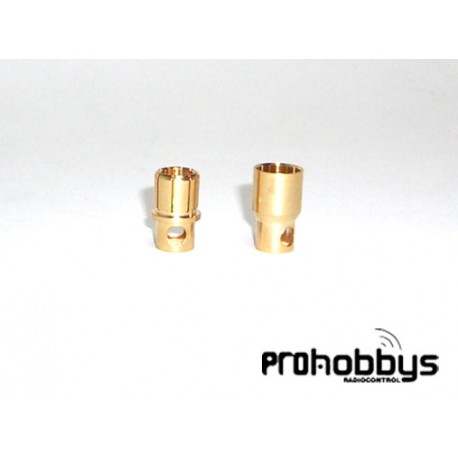 Conector oro 8mm tipo banana (macho y Hembra)