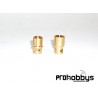 Conector oro 8mm tipo banana (macho y Hembra)