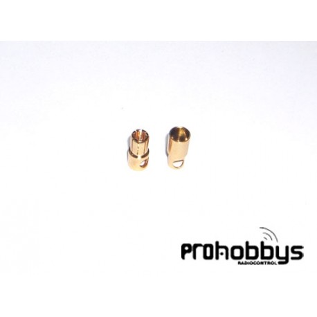 Conector oro 6mm tipo banana (macho y Hembra)