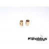 Conector oro 6mm tipo banana (macho y Hembra)