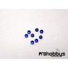 Tuercas aluminio M2,6 con freno (8 uds. azul)