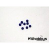 Tuercas aluminio M2 con freno (8 uds. azul)