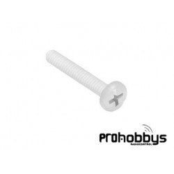 Tornillo Nylon M5 x 40 cabeza cilíndrica ( 6 uds)