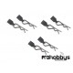 Clips carrocería con agarre de goma (6 Uds)