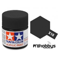 Tamiya Pintura acrílica. X - 18 Negro semi gloss