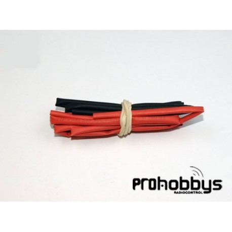 Tubo termo 4mm Rojo y Negro (2 x 0,5m)
