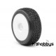 Ruedas AKA 1:8 BUGGY IMPACT (SOFT - LONG WEAR) montada llanta blanca
