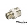 Adaptador inox manquera aerógrafo M1/8-M1/4