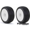 Ruedas AKA 1:8 BUGGY ZIPPS (SOFT - LONG WEAR) montada llanta blanca