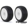 Ruedas AKA 1:8 BUGGY ZIPS (MEDIUM - LONG WEAR) montada llanta blanca