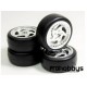 Ruedas Onroad 1/10 Slick "Throwing Star llanta cromada (4uds)