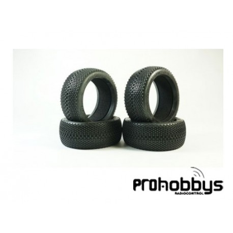 Neumáticos 1/8 TT TPRO HaraBite competición T3 SOFT con mousse (DESPEGADOS)