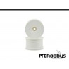 LLanta trasera blanca 1/10 (2 uds) AKA