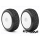 Ruedas AKA 1:8 Buggy IMPACT (SUPER SOFT - LONG WEAR) montada llanta blanca