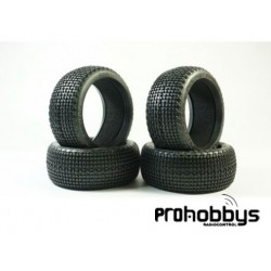 Neumáticos TPRO 1/8 TT KeyLock competición T3 SOFT con mousse (DESPEGADOS)
