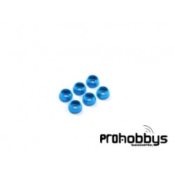 Arandelas aluminio azul M3 para tornillo allen (6uds) Fasttrax