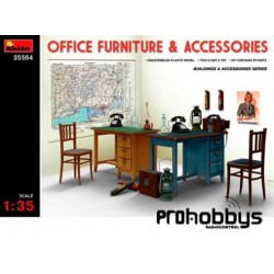 Kit Mobiliario y accesorios oficina 1/35 MiniArt