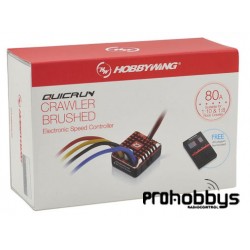 Variador Brushed Quicrum-Crawler WP 1/10 y 1/8 c/tarjeta programadora