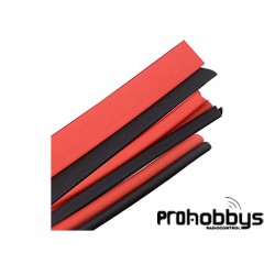 Tubo termo 5mm Rojo y Negro (2 x 0,5mts)