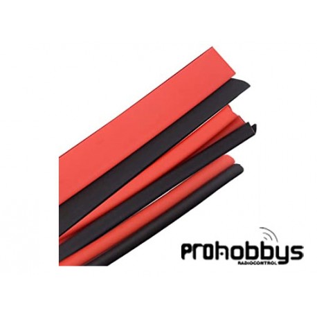 Tubo termo 5mm Rojo y Negro (2 x 0,5mts)