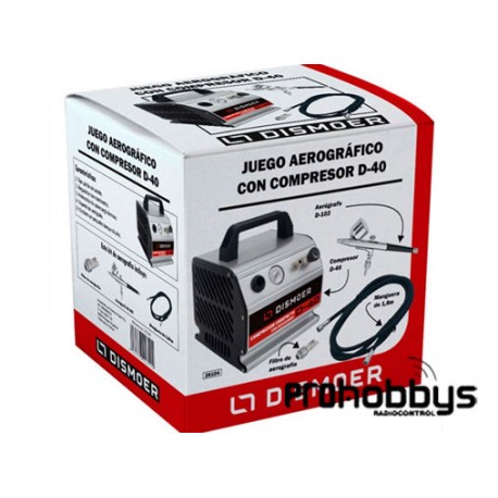 Juego Aerográfico Dismoer + Compresor D-40