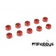 Arandela cilindrica para tonillo M3 color rojo (10PCS)