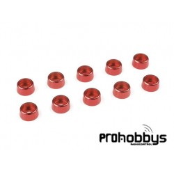 Arandela cilindrica para tonillo M3 color rojo (10PCS)