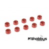 Arandela cilindrica para tonillo M3 color rojo (10PCS)