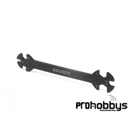 Llave Hudy ajuste tirantes coches RC y para tuercas