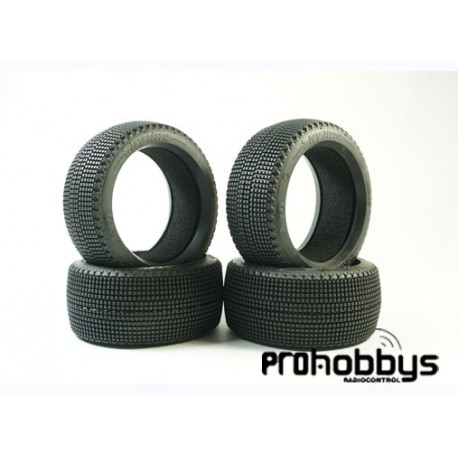 Neumáticos TPRO 1/8 TT Skyline competición T3 SOFT con mousse (DESPEGADOS)
