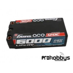 Batería LiPo 7,6V 6000mAh 120C Shorty Gens Ace
