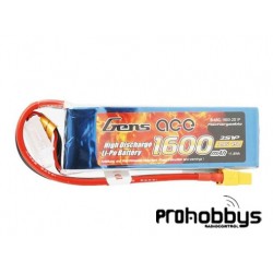 Batería LiPo 7,4V 1600mAh 45C Gens Ace