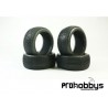 Neumáticos TPRO 1/8 TT Harabite competición T2 MEDIO con mousse (DESPEGADOS)