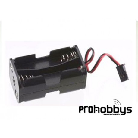 Portapilas 4AA conector Futaba