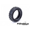 Neumáticos delanteros 1/!0 2WD Cut Stagger-Low Profile- yellow Schumacher