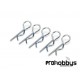 Clips de carrocería grandes plata escala 1/8 (10 pcs) Absima