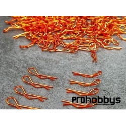 Clips carrocería 1/10 naranja (8uds) (4 dcha. 4 izda) Bittydesign