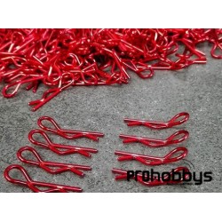 Clips carrocería 1/10 rojo (8uds) (4 dcha. 4 izda) Bittydesign