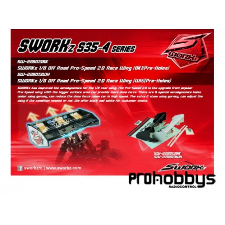 Alerón 1/8 Off Road Pro-Speed 2.0 Sworkz