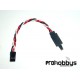 Extensión servo de 10cm con cierre trenzado 22AWG