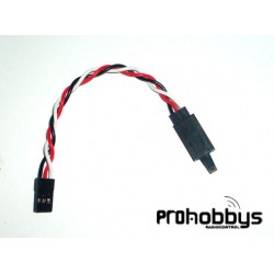 Extensión servo de 10cm con cierre trenzado 22AWG