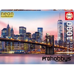 Puzle de 1000 piezas Puente de Brooklyn Neon Educa