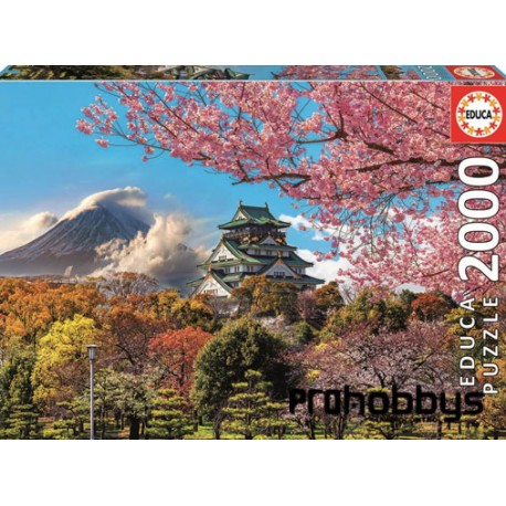 Puzle de 2000 piezas Castillo de Osaka Japón Educa