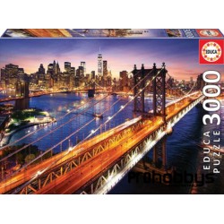 Puzle de 3000 piezas Manhattan al atardecer Educa
