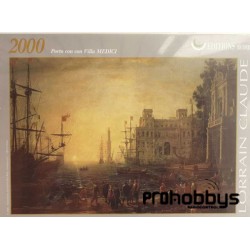 Puzle de 2000 piezas Porto con con Villa Medici, Lorrain Claude, Editions Racordi
