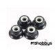 Tuerca Labiada con freno M 4 negra (4 uds) Faxtrax