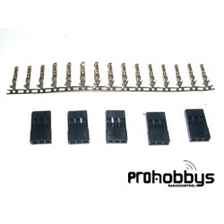 Conector oro macho servo Futaba (5 uds)