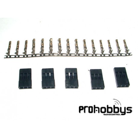 Conector oro macho servo Futaba (5 uds)