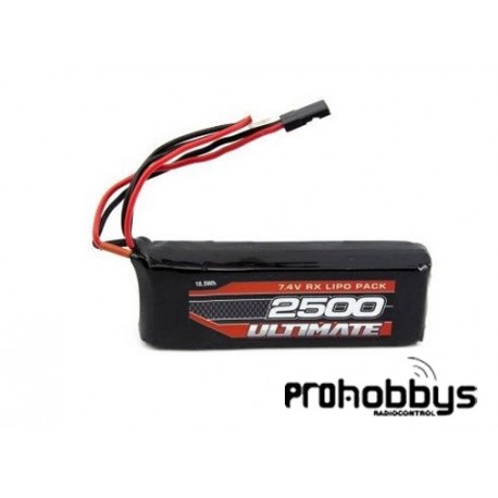 Batería LiPo plana receptor 7,4V 2500mAh Ultimate