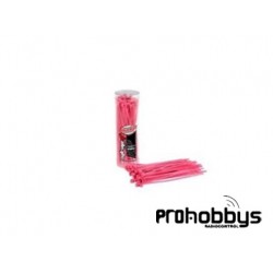 Bridas Team Corally 2,5 x 100mm rojas (50 uds)